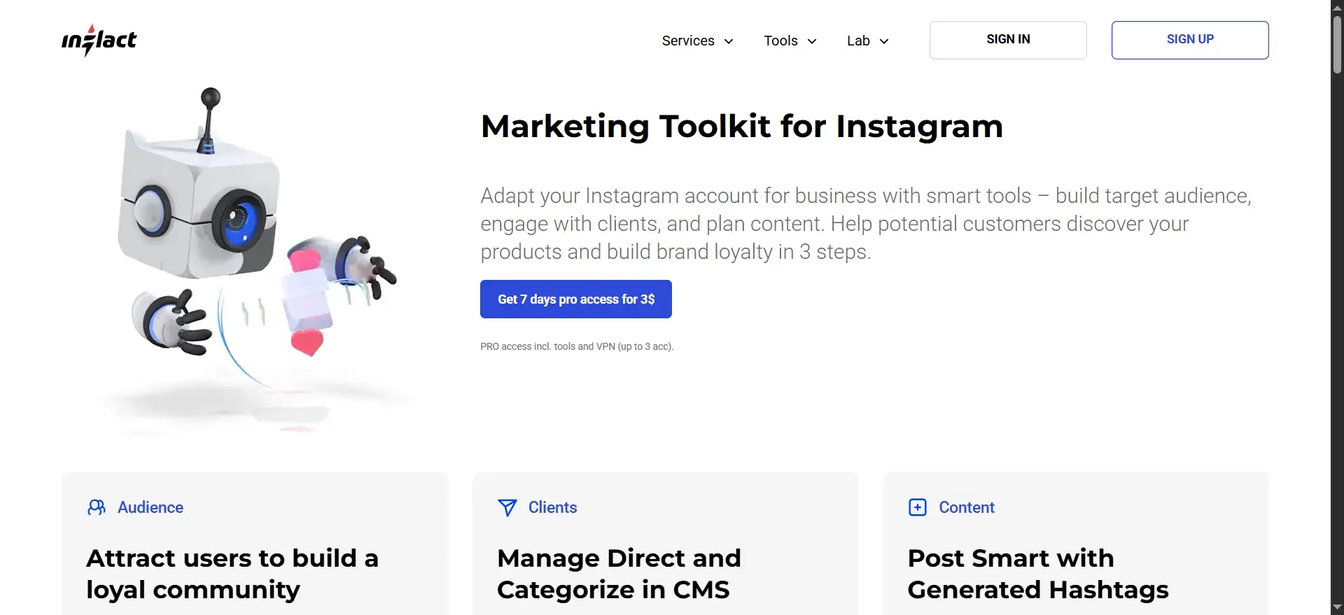 Interface du Visionneur Anonyme de Stories Instagram Inflact
