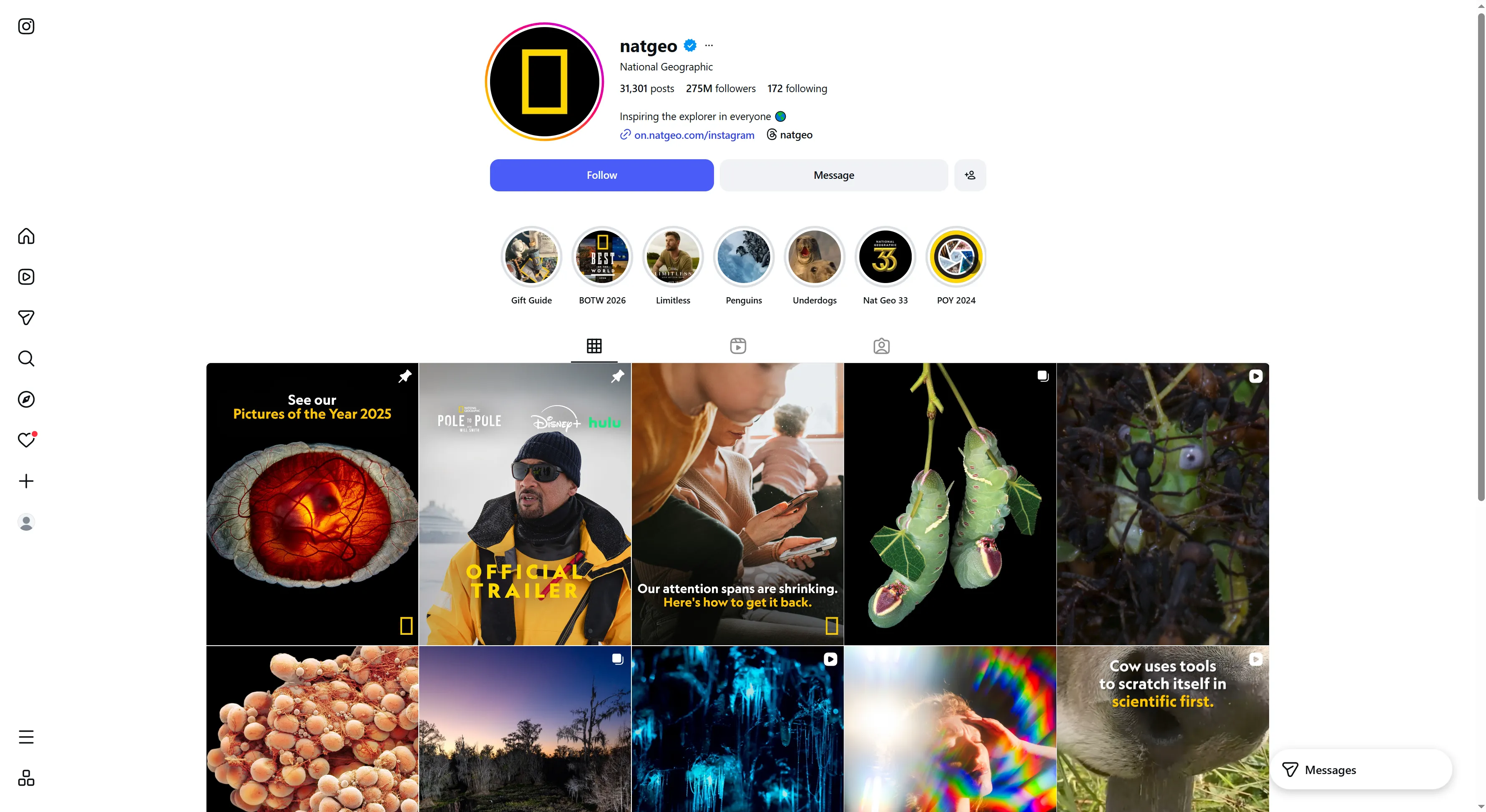 National Geographic Instagram Profile
