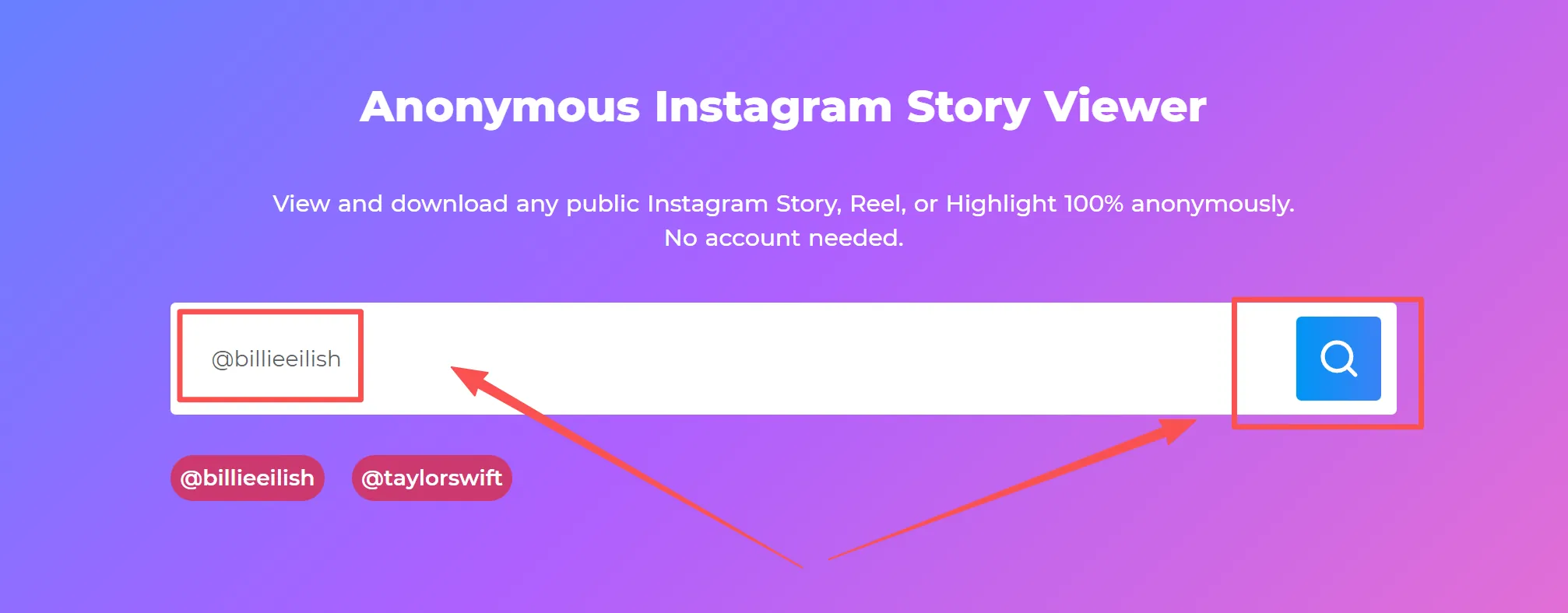 Cerca l'account Instagram